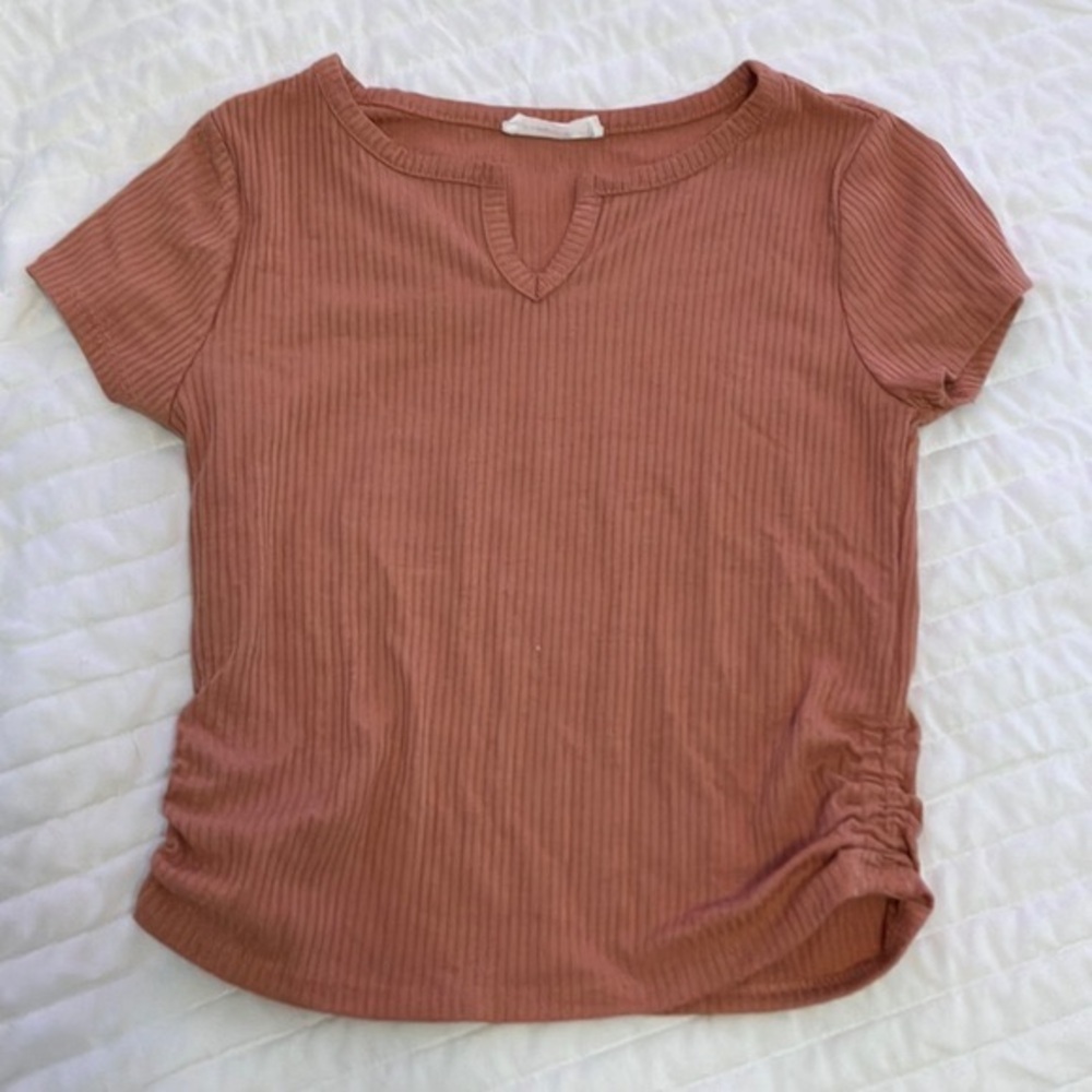 Beautees girls 10 dark orange colored top
